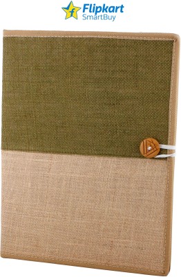 Flipkart SmartBuy Jute Conference File Folder Elastic Loop Closure Document Holder Certificate Organiser For Certificates, Marksheets, Graduation Degree, Interview Portfolio-Personal And Professional Use(Set Of 1, Green)