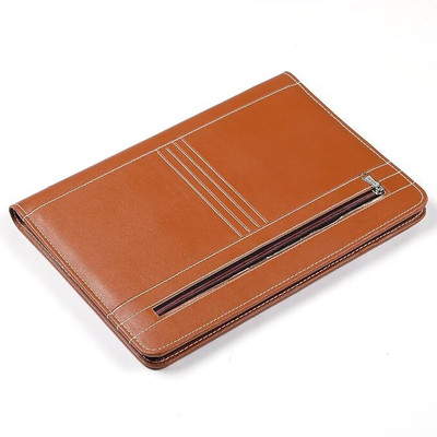 Bluedeal Leather PU Leather 20 Sleeves File Folder for Certificatel Documents Organizer Bag(Set Of 1, Brown)