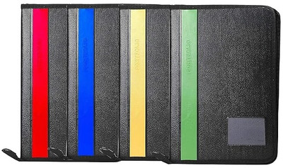 ZesTale Premium Leatherette File Folder(Set Of 4, Black)