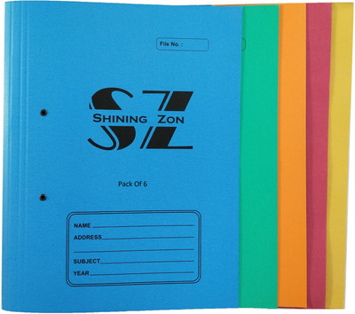 SHINING ZON Paper Spring File Paper Spring File(Set Of 5, Multicolor)