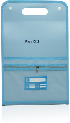 SHINING ZON Plastic 13 Pocket Expanding File Folder Multipurpose Vertical(Set Of 2, Blue)
