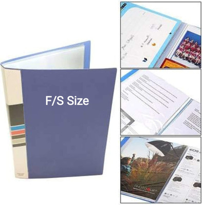 R K SALES Plastic Poly Propylene Heavy Duty Display Pocket Files F/S Size(Set Of 10, Blue)