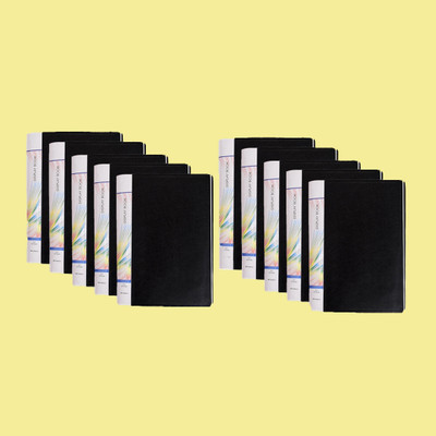 CAMPIO Plastic 30-Leafs (Pack-10) Multipurpose Professional File Folders for Certificates Holder(Set Of 10, Black)