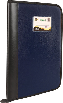 ACCIVA PU Leatherette File Folder(Set Of 1, Blue)