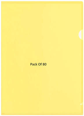 SHINING ZON Polypropylene Yellow Colour L Folder(Set Of 80, Yellow)