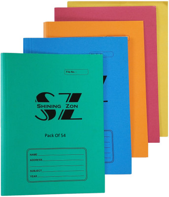SHINING ZON Paper Report File Document File(Set Of 54, Multicolor)