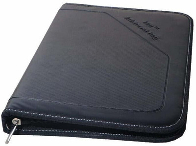 SHUANG YOU PU Leather PU Leather Multipurpose 24 File Sleeve A4 Professional Files and Folders to Store Certificate(Set Of 1, Black)