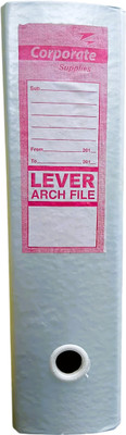 LAWPOINT Cardboard Lever Clip Arch File(Set Of 4, White)