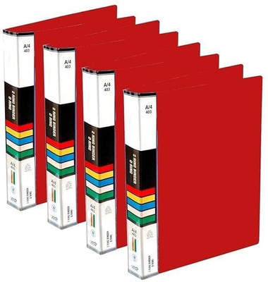 Bluedeal Paper Documents,Projects & Certificates(Set Of 4, Red)
