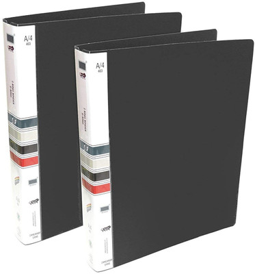 vavia Ring Binder File, 2D A4 Size Tough & Durable A4 Size Ring Binder Board File Ring Binder File, 2D A4 Size Tough & Durable A4 Size Ring Binder Board File(Set Of 2, Black)