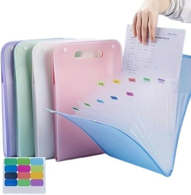 DharamSut Polypropylene (PP) Plastic Folder for storing papers(Set Of 1, Multicolor)