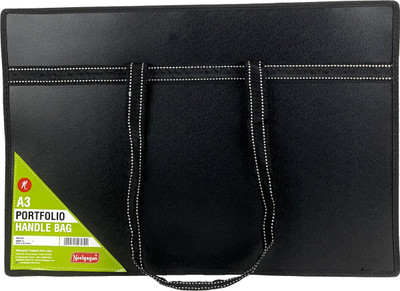 NEELGAGAN Portfolio Handle Bag A3 Size Document Bag Handbag Briefcase for Carrying Paper Files(Set Of 1, Black)