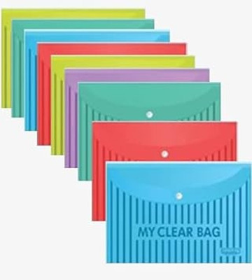 jewett My clear bag File Folder(Set Of 10, Multicolor)