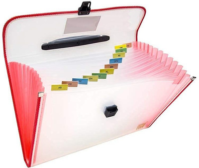 vavia PALSTIC PLASTIC FOLDER(Set Of 1, Red)