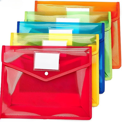 Gopani PLASTIC FILE, DOCUMENT FOLDER(Set Of 5, Multicolor)