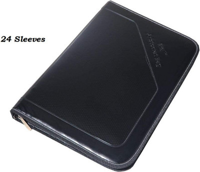 NSSP PU Leather Leather Document File Folder(Set Of 1, Black)