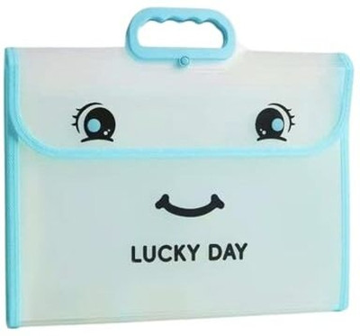 VGmax Plastic File Organizer – Lucky Day Edition | Stylish Document Holder with Tabs(Set Of 1, Multicolor)