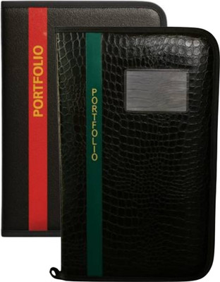 WTS GLOBAL PU Leather Portfolio Folder(Set Of 2, Red, Dark Green)
