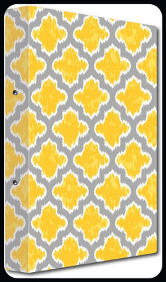 Nourish Cardboard Punchless File Folder(Set Of 1, Yellow-Grey)