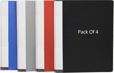 SHINING ZON Plastic Spring File Plastic Spring File(Set Of 4, Black, Blue, Grey)