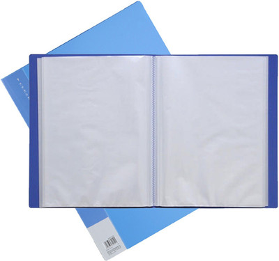 Peeplvalue Heavy duty Set of 2-40 Pocket Display Book(Set Of 2, Blue)