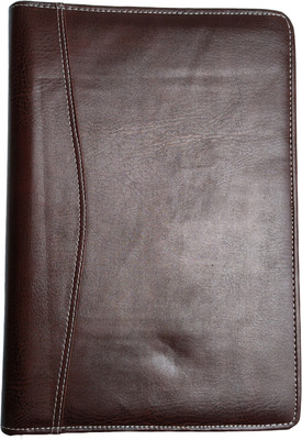 OFFICEFOLDER LEATHER PROFILE B4 FILE FOLDER WITH 4D RING BINDER(Set Of 1, Brown)