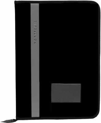 CSN Faux Leather File folder(Set Of 1, Black)