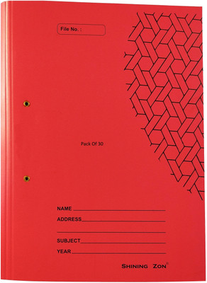 SHINING ZON Paper Spring File Paper Spring File(Set Of 30, Red)