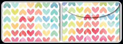 Nourish Plastic Document Folder(Set Of 2, HEARTS)