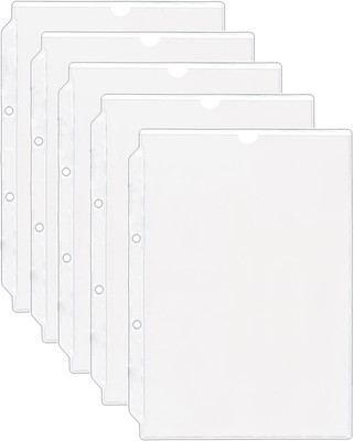 SHINING ZON PVC Punch Folder File PVC Punch Folder File(Set Of 100, Transparent)