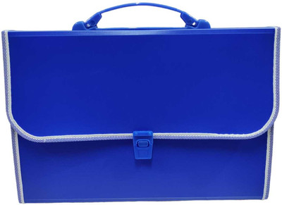 ravariya graphics plastics Expanding File Folder for Documents,Certificates,Letter A4 Size File Organizer(Set Of 1, Blue)