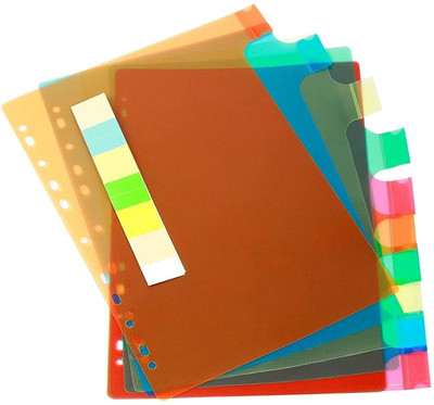 SHINING ZON PP 10 Sheets File Seprator For Document Certificates(Set Of 10, Multicolor)