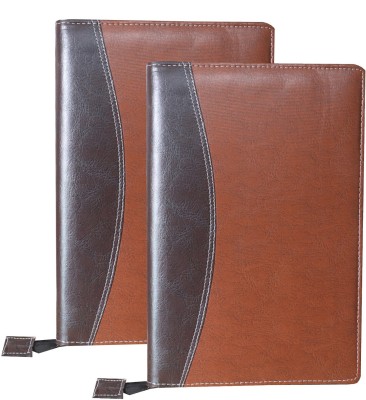 Kopila PU Leather High Quality Premium Document long lasting File for your Important Document(Set Of 2, Brown)