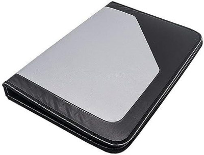 Bright Office PU LEATHER FILE FOLDER PU LEATHER(Set Of 1, Grey)