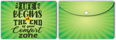 Nourish Plastic Document Folder(Set Of 2, COMFORT GREEN)