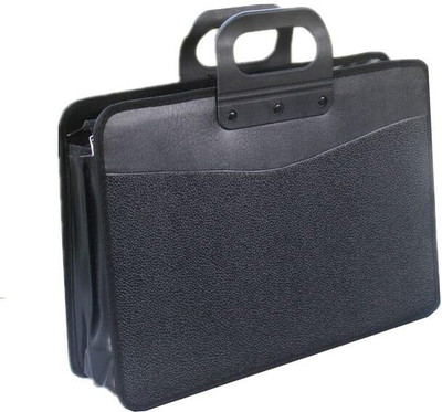 Dhvyant Mart Leather Professional File Folder-Documents-Certificates Storage Bag For Business, Office & Travel(Set Of 1, Black)