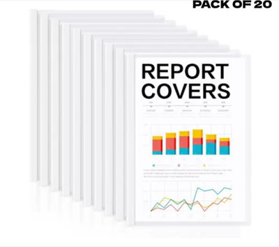 disshu PVC Transparent File Folder Case, A4 Size Presentation File/Report File Super Line Transparent Report (Pack of 10)(Set Of 1, Transparent)