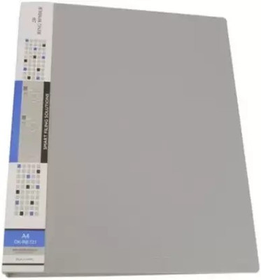 GPN PRINT GPN PRINT PLASTIC Plastic 2D A4 Size Ring Binder Box File - Pack of 1(Set Of 1, Grey)