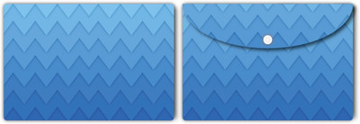 Nourish Plastic Document Folder(Set Of 2, Blue-Papercut)