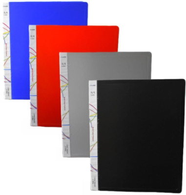 CAMPIO Polypropylene (PP) 2D Ring Binder Box A4 Size File for Certificates and Documents Ring File Folders(Set Of 4, Multicolor)