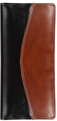 C J Choice PU Leather Cheque Book Holder(Set Of 1, Brown, Black)