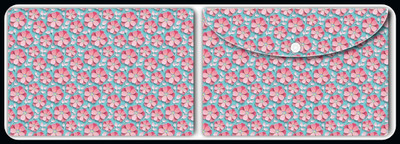 Nourish Plastic Document Folder(Set Of 2, Pink-Blue-Flowers)