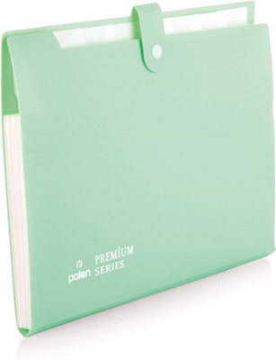 polen PP 8 Pocket Expanding File Folder, Accordian File Organizer With FS Letter Size Paper Document Receipt Organizer Storage Of Office Management. ( Pestal Green )(Set Of 1, Pestal Green)