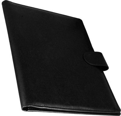 ZesTale Premium Leatherette Clip Document File(Set Of 2, Black)