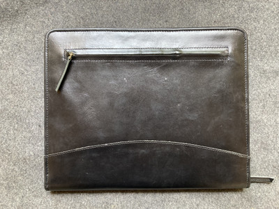 The Leather Warehouse Genuine Leather Office Folder for Men and Women(Set Of 1, Black)