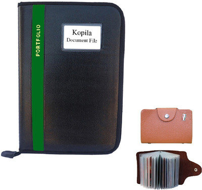 Kopila PU Learther File folders for documents.Certificate File Holder to Store Your documents\(Set Of 1, Red)