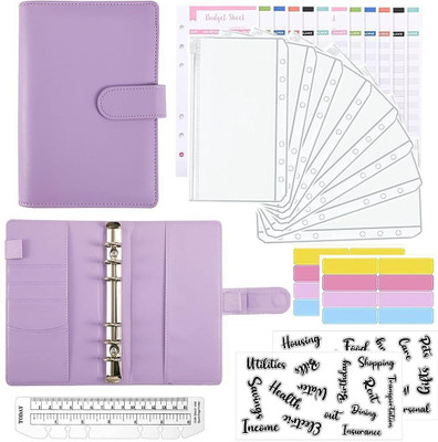 HASTHIP PU Leather::Plastic Notebooks(Set Of 21, Purple)