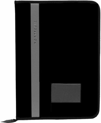 TRENDY ONE Faux Leather B4 Size Multi-Color Exec. Files & Folders with 20-PVC Leaf Capacity(Set Of 1, Black)