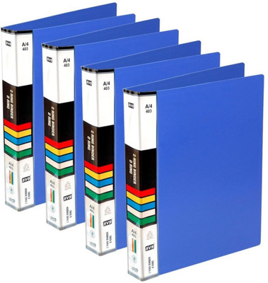 vavia PALSTIC PLASTIC FILE(Set Of 4, Blue)