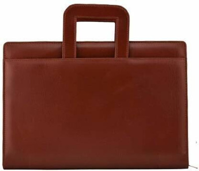 Lemork Brown 2 Ring File Folder for Documents & Certificates with Adjustable Handles with 30 Leafs Brown Handle Bag(Set Of 1, Brown)